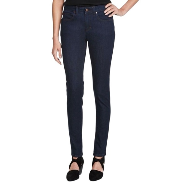 Eileen Fisher Denim - Eileen Fisher Mid Rise Dark Wash Stretch Denim Classic Skinny Jeans Women’s 10